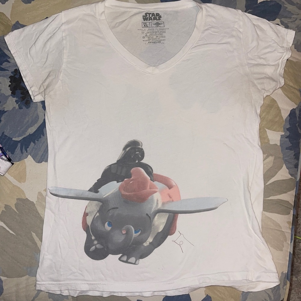 STAR WARS  Darth Vader riding Dumbo t-shirt sz XL